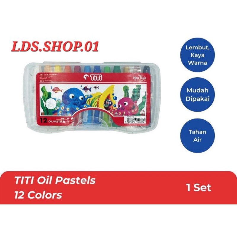 

Crayon TiTi 12 Warna / Krayon TiTi / Oil Pastel TiTi 100% Original Merk TITI (1Set)