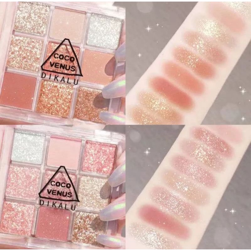 PROMO  Eyeshadow Waterproof DIKALU COCO VENUS ASLI Tahan Lama Highlighter Make Up Glowing Korean 9 P