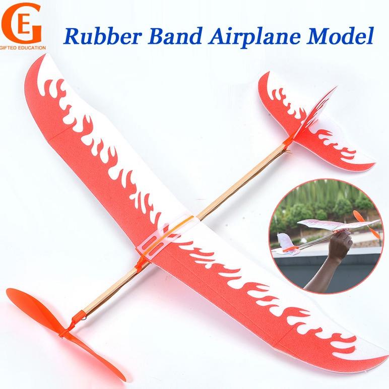 Mainan Pesawat Terbang Glider Power Karet Gelang Untuk Edukasi Sains Anak