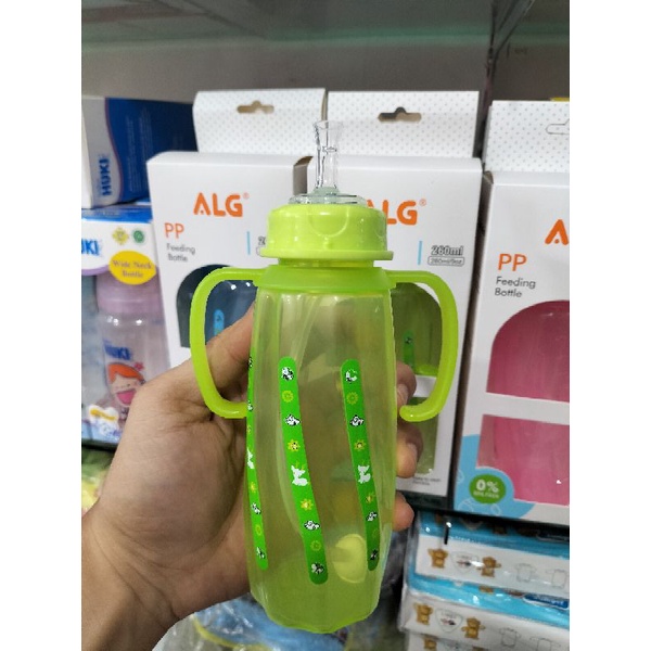 Botol Susu Slim Neck lengkap Botol+Nipple+Sedotan+Pegangan Botol BPA Free 250Ml