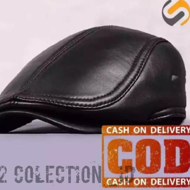 Topi pet kulit asli garut murah meriah kualitas mewah pria keren gagah kulit asli topi copet topi ma