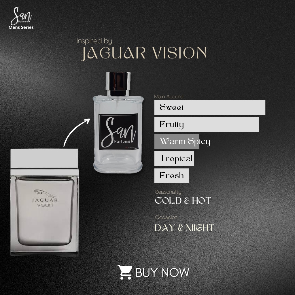 Inspired Parfum by Jaguar Vision | San Parfum | Parfum Pria | Parfum Laki-laki | Parfum Refil Tahan 