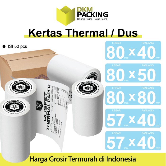 Jual Kertas Thermal Core Coreless Kertas Printer Resi Barcode Pos Dus Shopee Indonesia