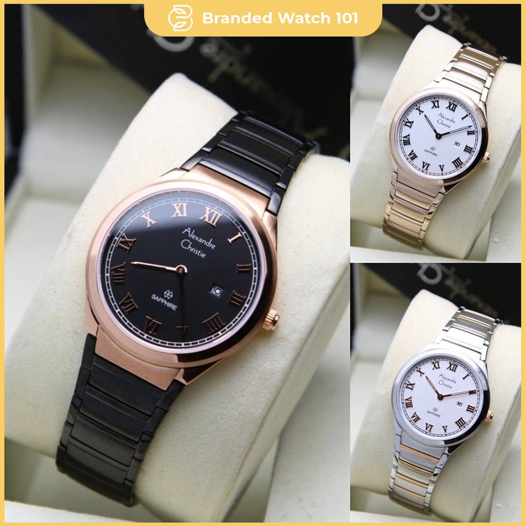 ORIGINAL Jam Tangan Wanita Cewek Alexandre Christie AC 8538 / AC8538 / 8538 Garansi 1 Tahun Stainles