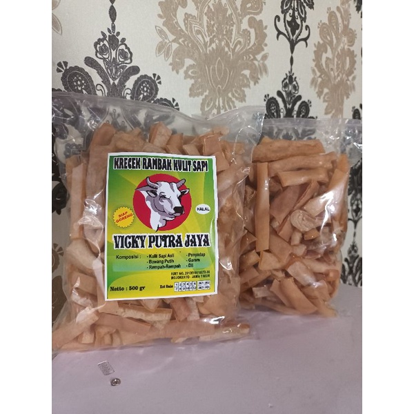 

krecek kulit ( rambak ) stik lebar 500 gr