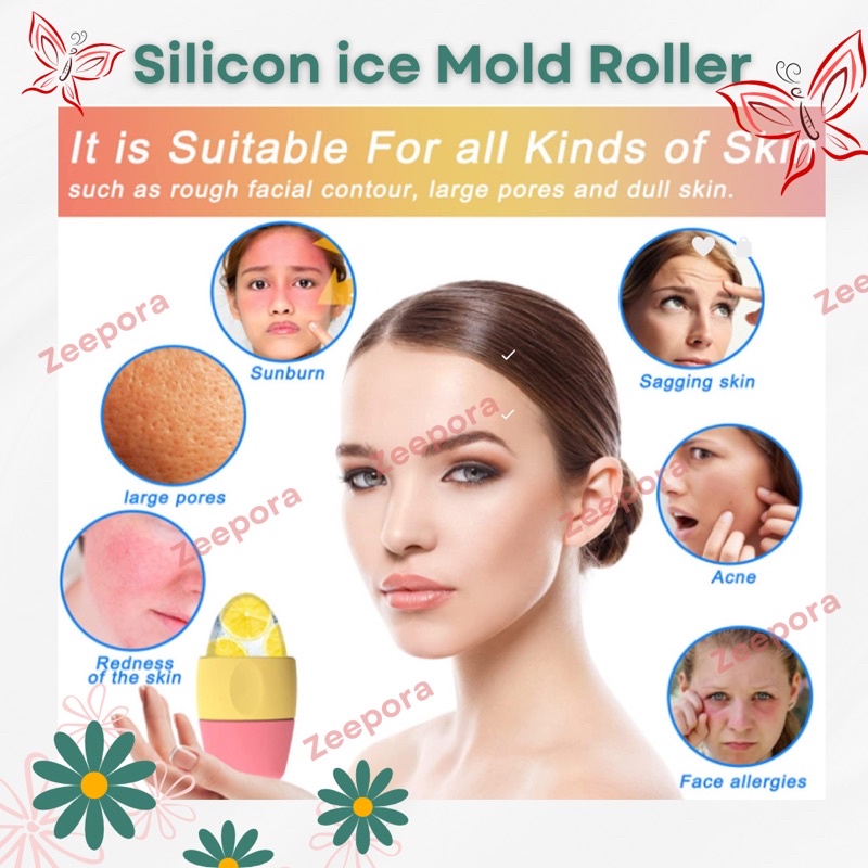 ICE GLOBER ROLLER ISI 2 PCS CRYSTAl ICE BALL / ALAT PIJAT WAJAH / GLITTER / Beauty Crystal Ball Glitter / Face Massage