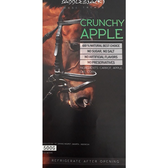 

[BISA COD] SADDLESNACK CRUNCHY APPLE/SNACKHORSE/HORSETREATS/SNACKKUDA/CEMILANKUDA