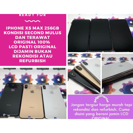 [ Hp Bekas / Second ] Iphone Xs Max 256Gb Original Second Fullset - Handphone Bekas / Second