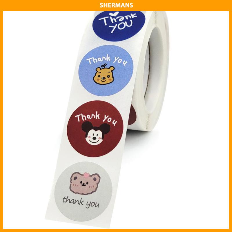 

[Ready Stock❤️]1 Roll 500 PCS Sticker Label Makanan Tulisan Thank You For Your Order Stiker Packing Stiker Terimakasih sherman