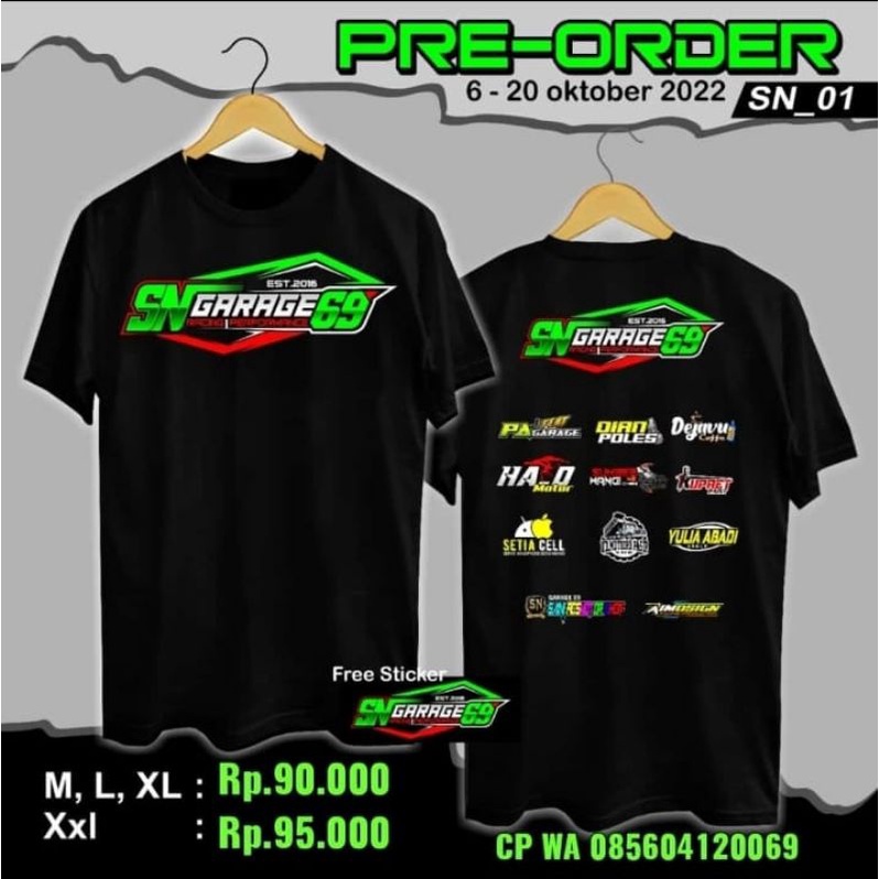 Jual kaos racing Sn garage Shopee Indonesia
