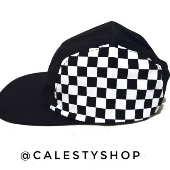 ➫Terlaris Topi Snapback 5 Panel Distro Motif Catur  - Baseball Cap Five Panels High Quality [ND6]
