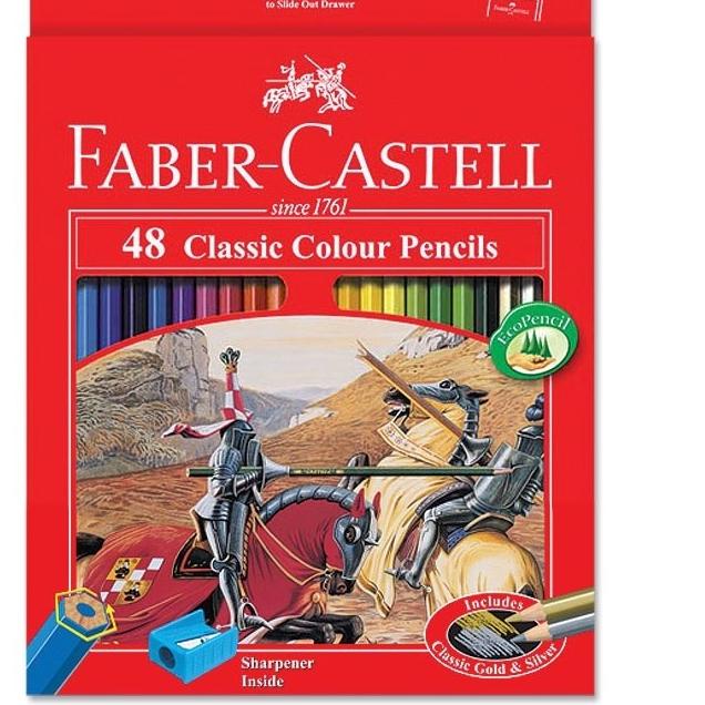 

Hot! Pensil Warna Faber Castell 48 Warna Panjang Classic ヤ