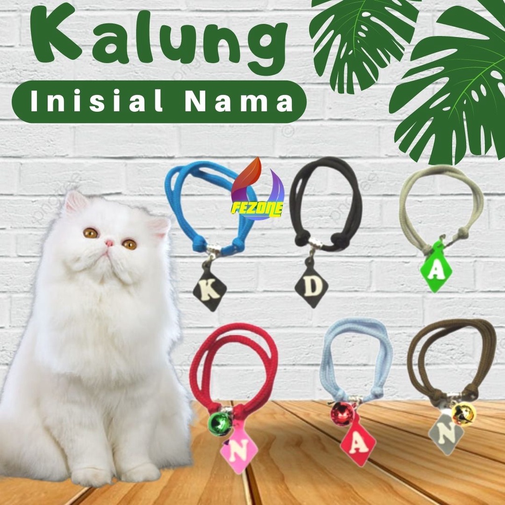 Kalung Kucing Kitten Nama Inisial Kucing FEZONE