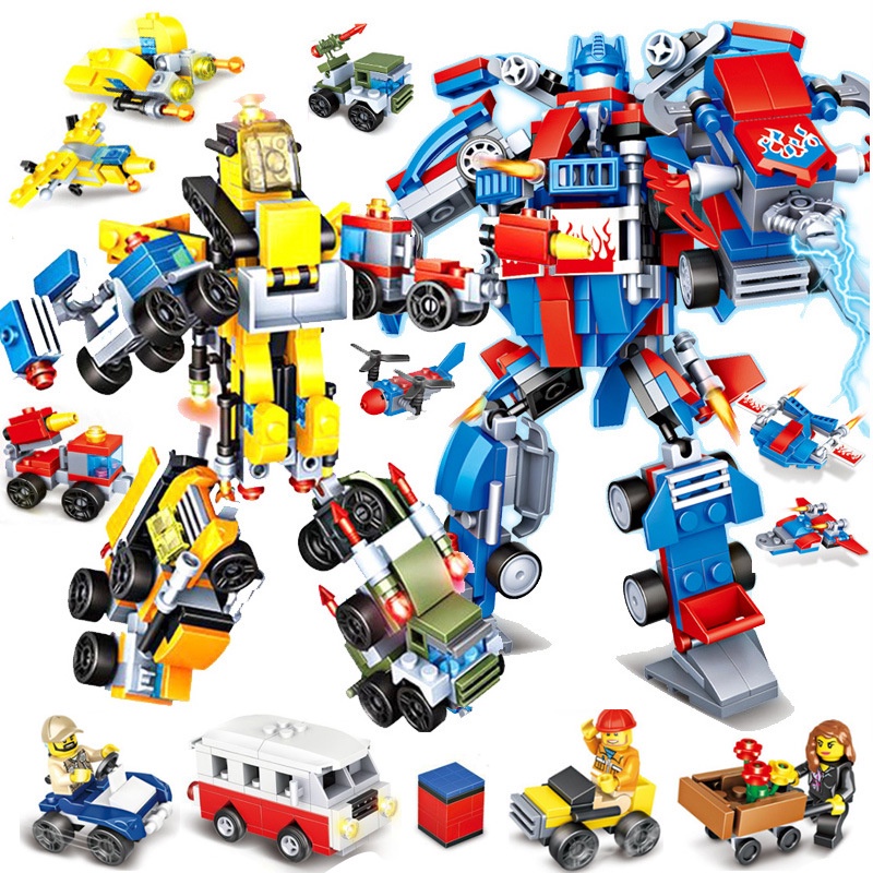 Mainan ROBOT OPTIMUZ-CAR &amp; BUMBLEBIII CAR DEFORMATION ROBOT 2 in 1 dan 10 in 1/ Robot Block