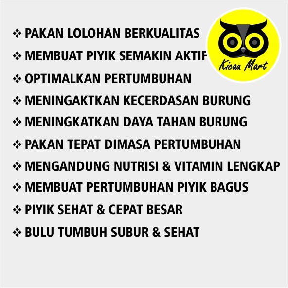 PAKAN LOLOHAN PIYIK BURUNG LOVEBIRD VHENOM 1 KG MAKANAN HARIAN LOLOH BURUNG BAYI  LOVE BIRD VHENOMBL