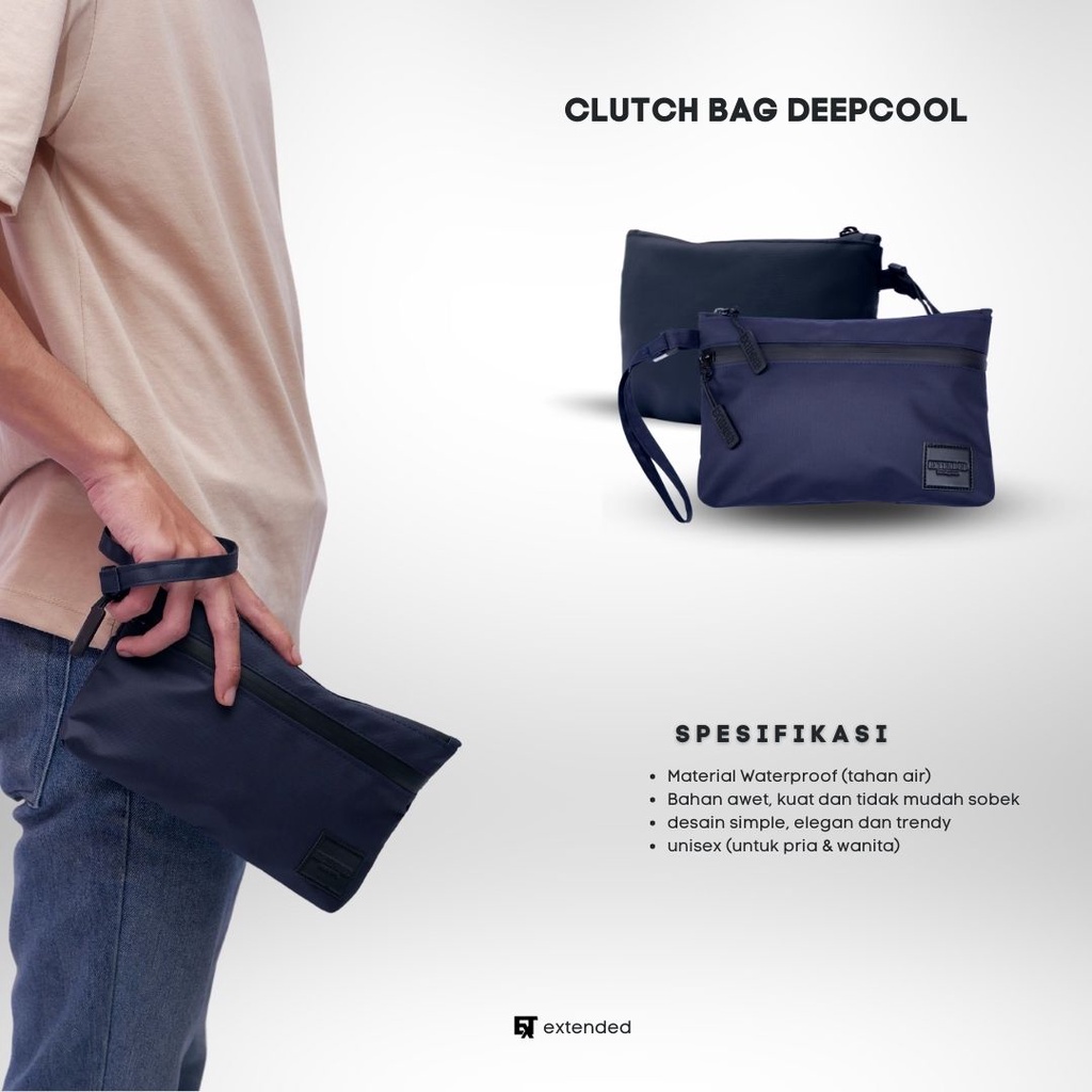 Extended Deepcool - Clutch Bag Pria Wanita Tas Tangan Pria Wanita Anti Air Handbag Waterproof