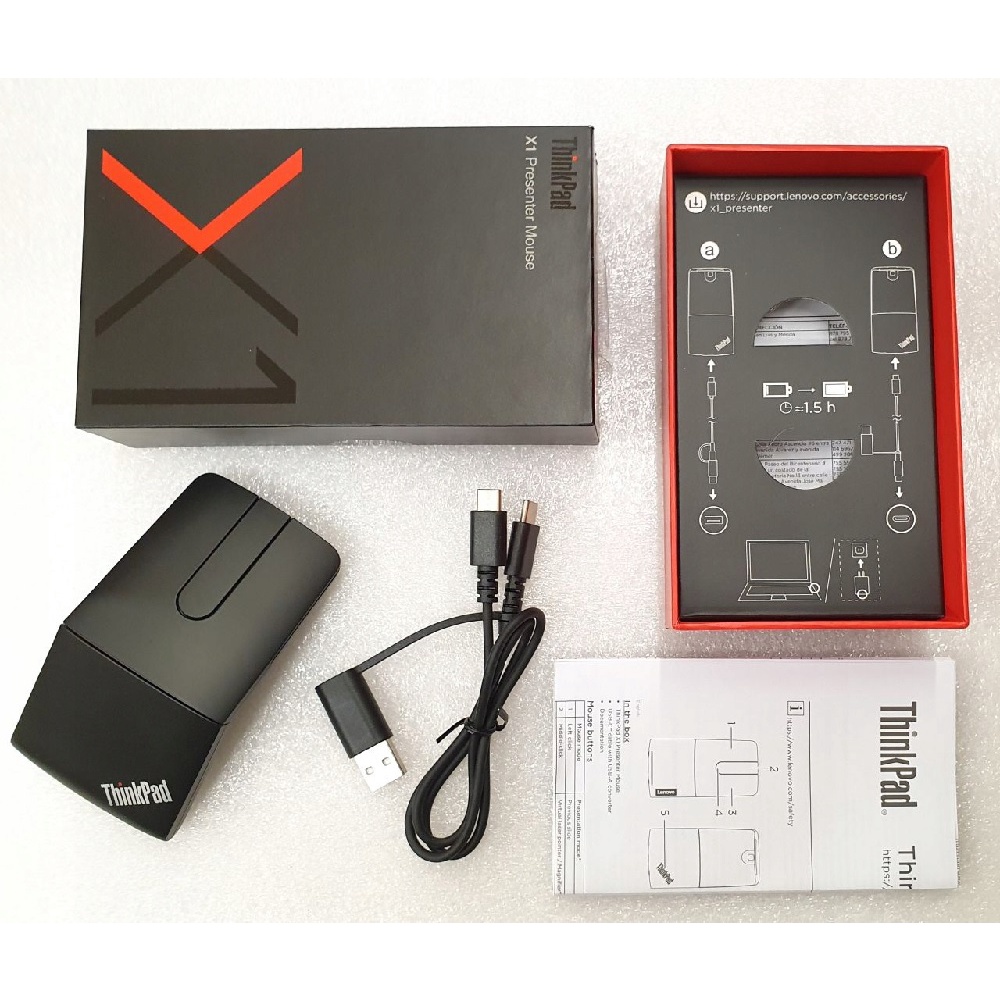 ThinkPad X1 Dual Mode Wireless Presenter Mouse - Adjustable DPI