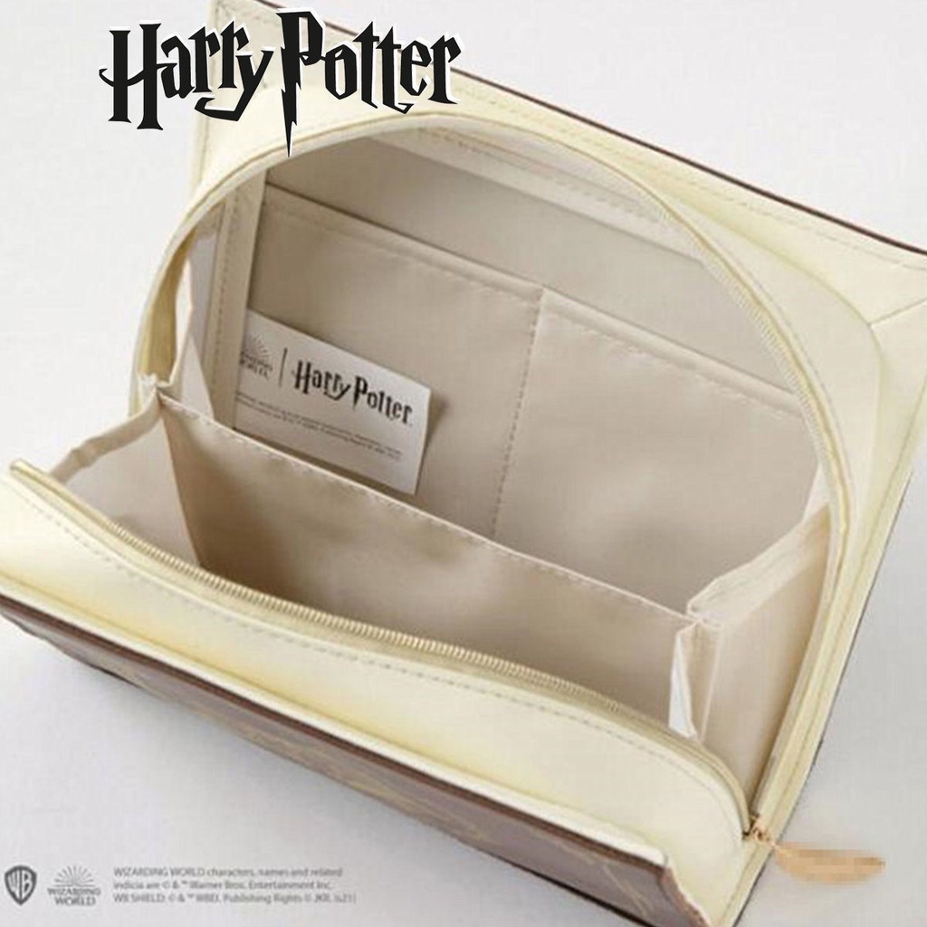 ✺Sera Sera Harry Potter Periferal Lucu Tempat Pensil Tas Kosmetik Hogwarts College Tas Penyimpanan Gaya Inggris Kecil Tas Penyimpanan