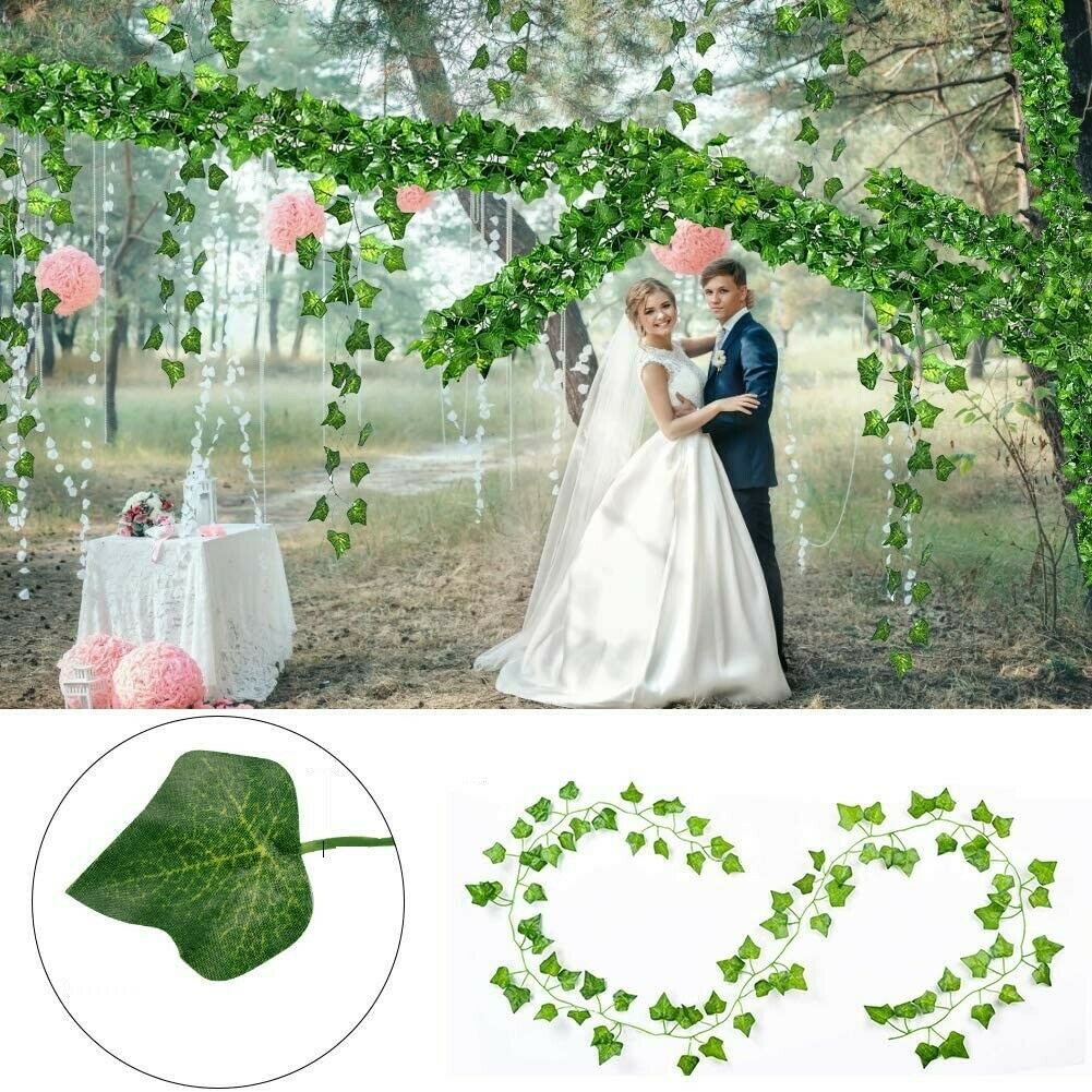 2m Tanaman Buatan Daun Hijau Led String Light Tahan Air Indoor Untuk Natal, Tahun Baru, Pesta, Pernikahan, Ulang Tahun, Kamar Anak Kawat Tembaga Tenaga Baterai Starry Fairy Lights Led