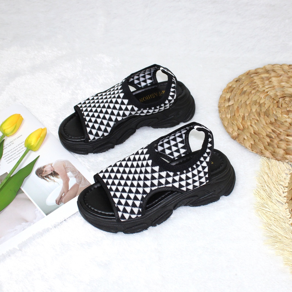 Free Box Sepatu Sandal Wanita NS888-8 Sandal Wedges Wanita Sandal Import