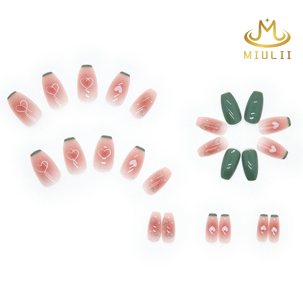 MIULII / KUKU PALSU   A0610  / 24PCS / 3D / NAIL ART / PREMIUM / CUTE / FREE LEM JELLY / KUTEK