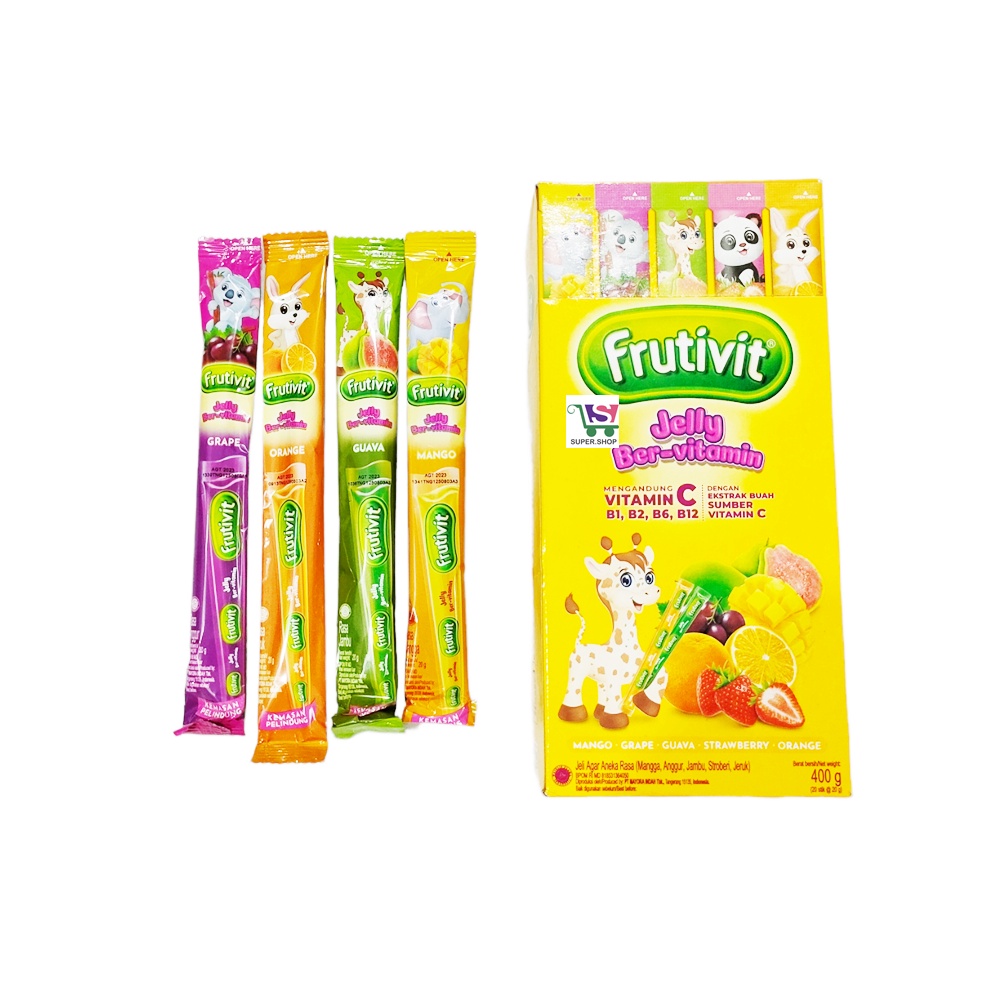 FRUTIVIT Jeli / Jelly Stick vitamin C Aneka Buah 400 Gram (isi 20 pc)