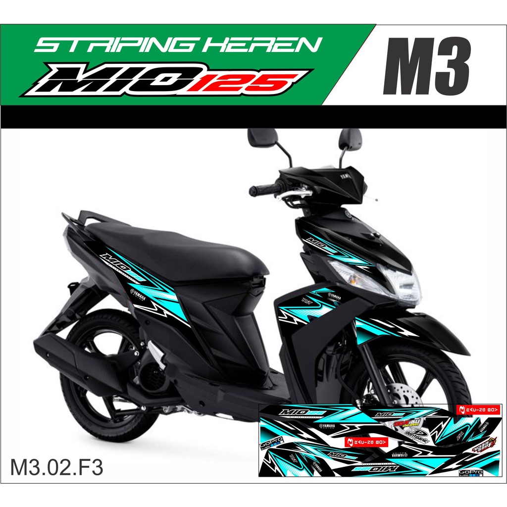 STRIPING STIKER YAMAHA MIO M3 125 VARIASI KEREN #STRIPING STIKER YAMAHA MIO M3 125# STRIPING STIKER 
