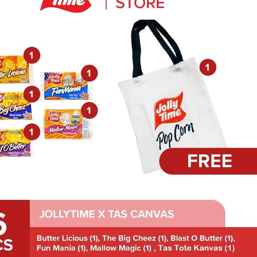 

READY ✅Jolly Time Popcorn X Tas Kanvas|KD5