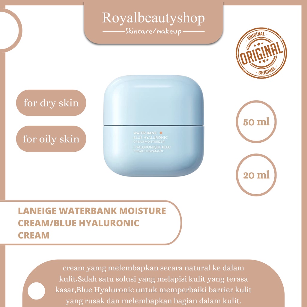 [BPOM] Laneige Waterbank Moisture Cream / Blue Hyaluronic Cream 50 ML