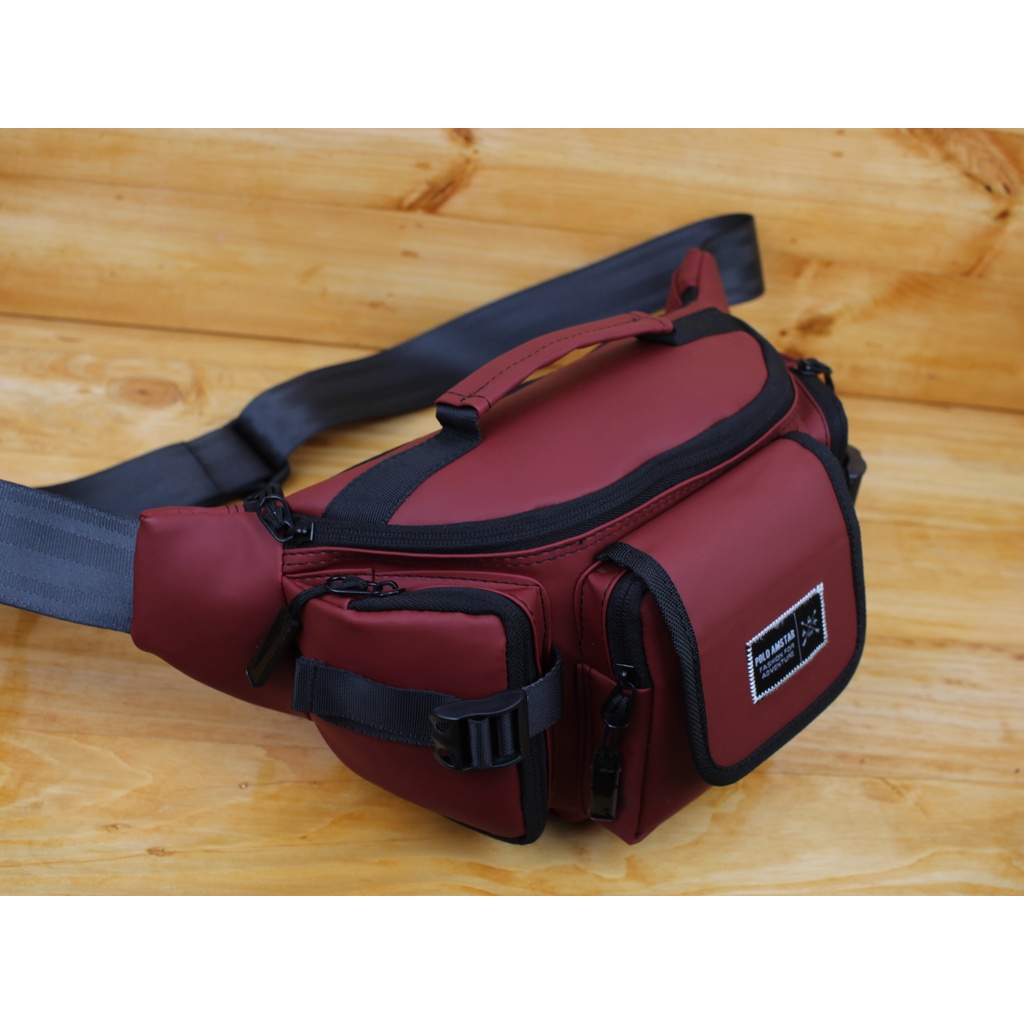 Terbaru Tas Pria Tas Selempang Pria Waterproof Polo Amstar Bahan Ballon Anti Air Best Quality Tas Pinggang Waistbag Tas Outdoor Tas Tactical Tas Selempang Anti Air