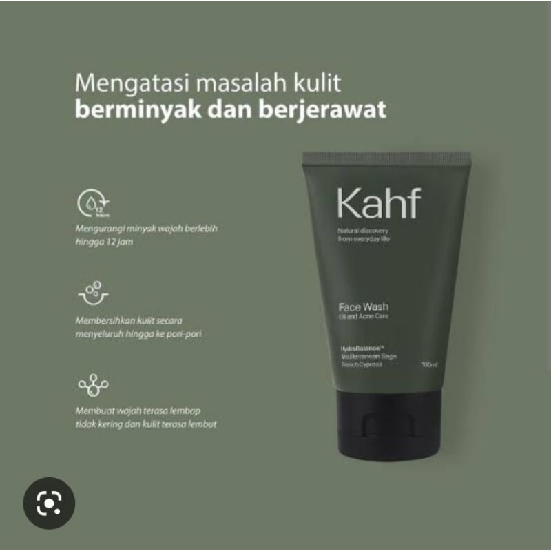 Kahf Face Wash Gentle Exfoliating 100ml Kafh Sunsscreen moisturizer 30ml