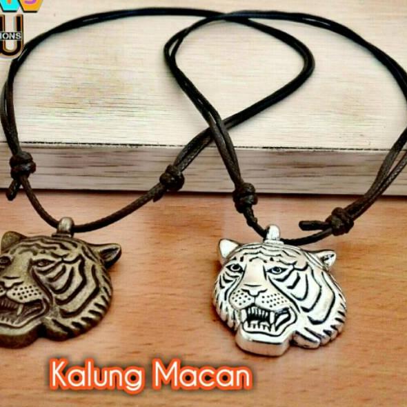 ㊊V KALUNG Tali pria Liontin MACAN MAUNG BEST SELLER 3792 ◘