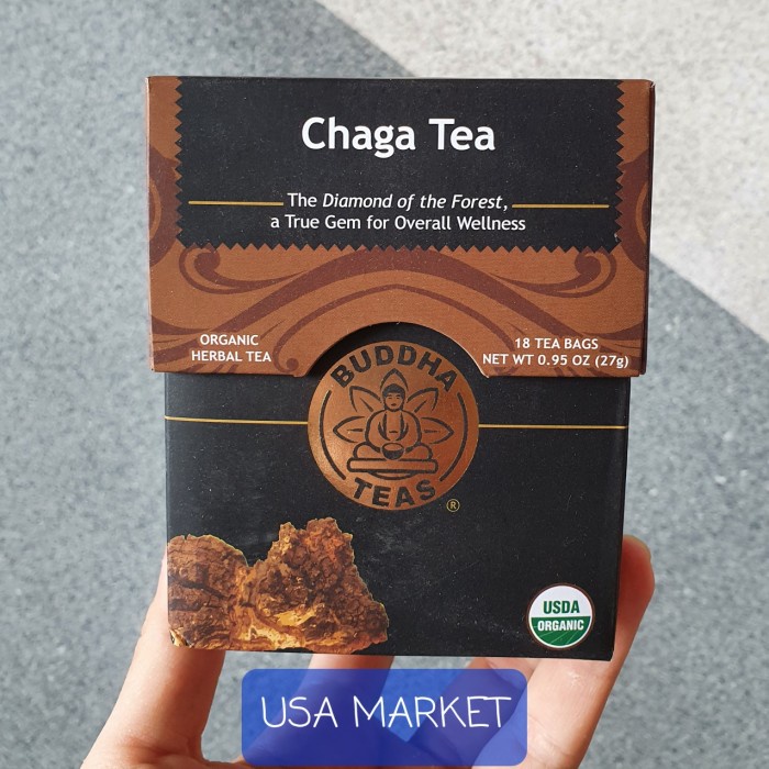 

ORIGINAL MURAH Chaga Mushroom Tea oganic herbal BUDDHA Teas teh herbal 18 tea bags