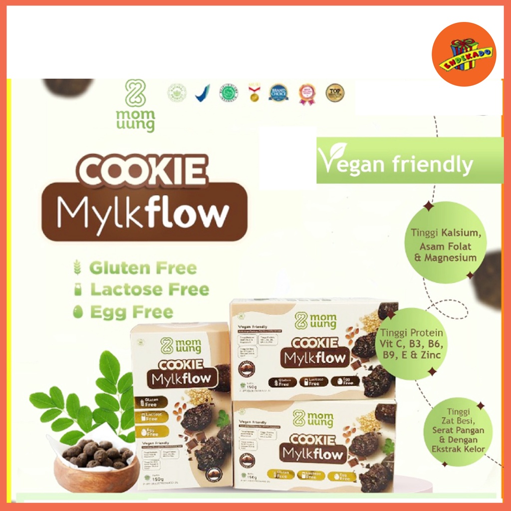 MOM UUNG COOKIE MYLKFLOW - Free Gluten - Vegan Friendly - Kukis Sehat