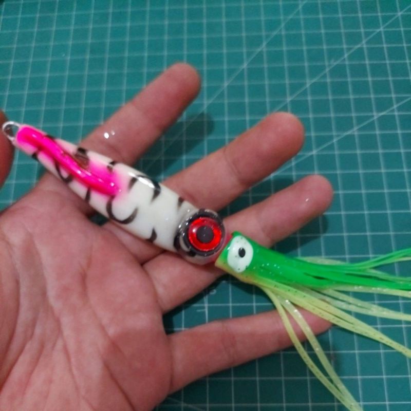 METAL JIG SQUID 250g TIGER PINK FULL GID BJK PROJECT UMPAN PANCING
