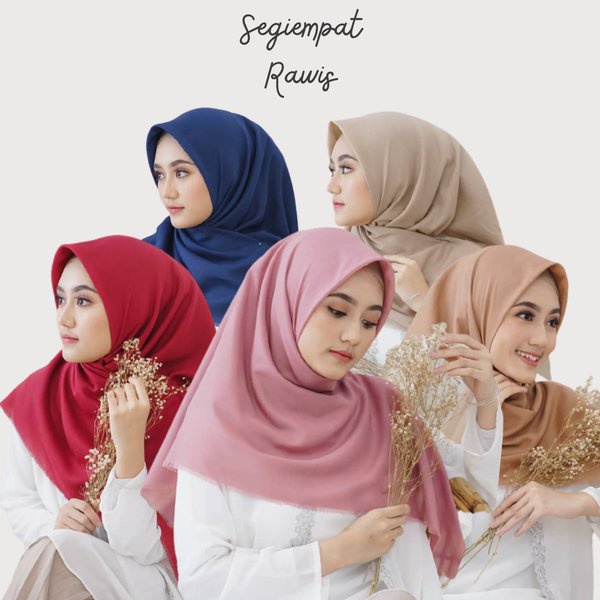 Jilbab Segiempat Rawis Exclusive Hijab Segi Empat Saudia Square Polos