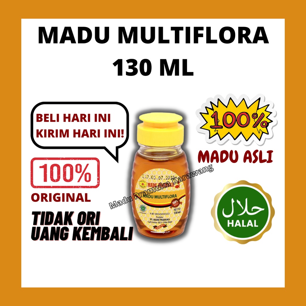 

MADU ASLI MADU ORIGINAL MADU PRAMUKA MULTIFLORA 130 ML