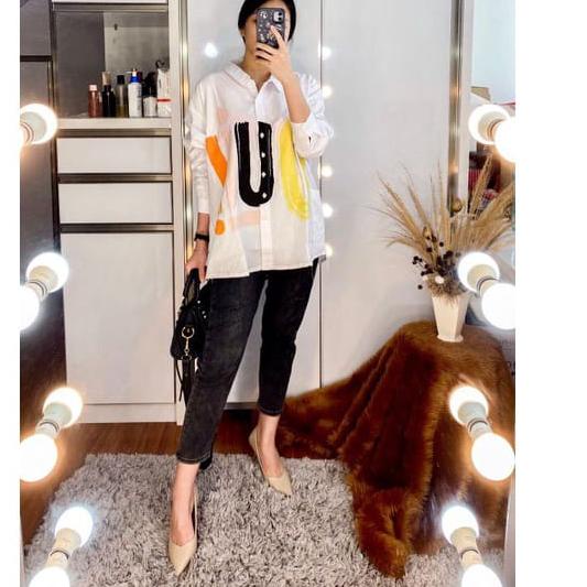 Best Seller WS Belva shirt/tunik wanita/Tunik katun post import/atasan wanita bahan katun import pre