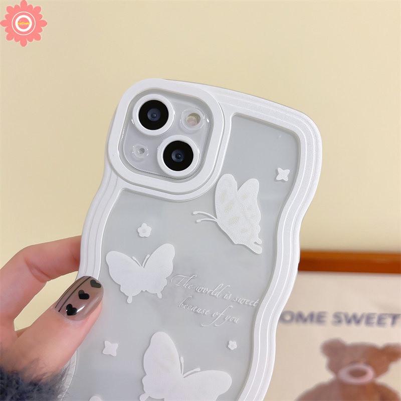 Soft Case Motif Kupu-Kupu Untuk OPPO A17 A95 A57 2022 A15 A16K A5s A7 A96 A55 A54 A16 A1K A17k Reno 5 6 7 8 4F A12 A76 A15s A53 A5E A16 A1K A16 A12 A53 A5s A16 A A A A A A16 F9 2020 Cover Pelindung Bahan TPU