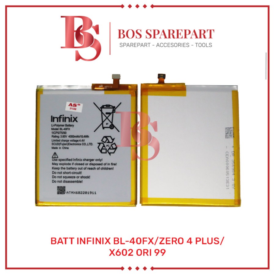 BATTERY INFINIX BL-40FX ZERO 4 PLUS X602 ORI 99