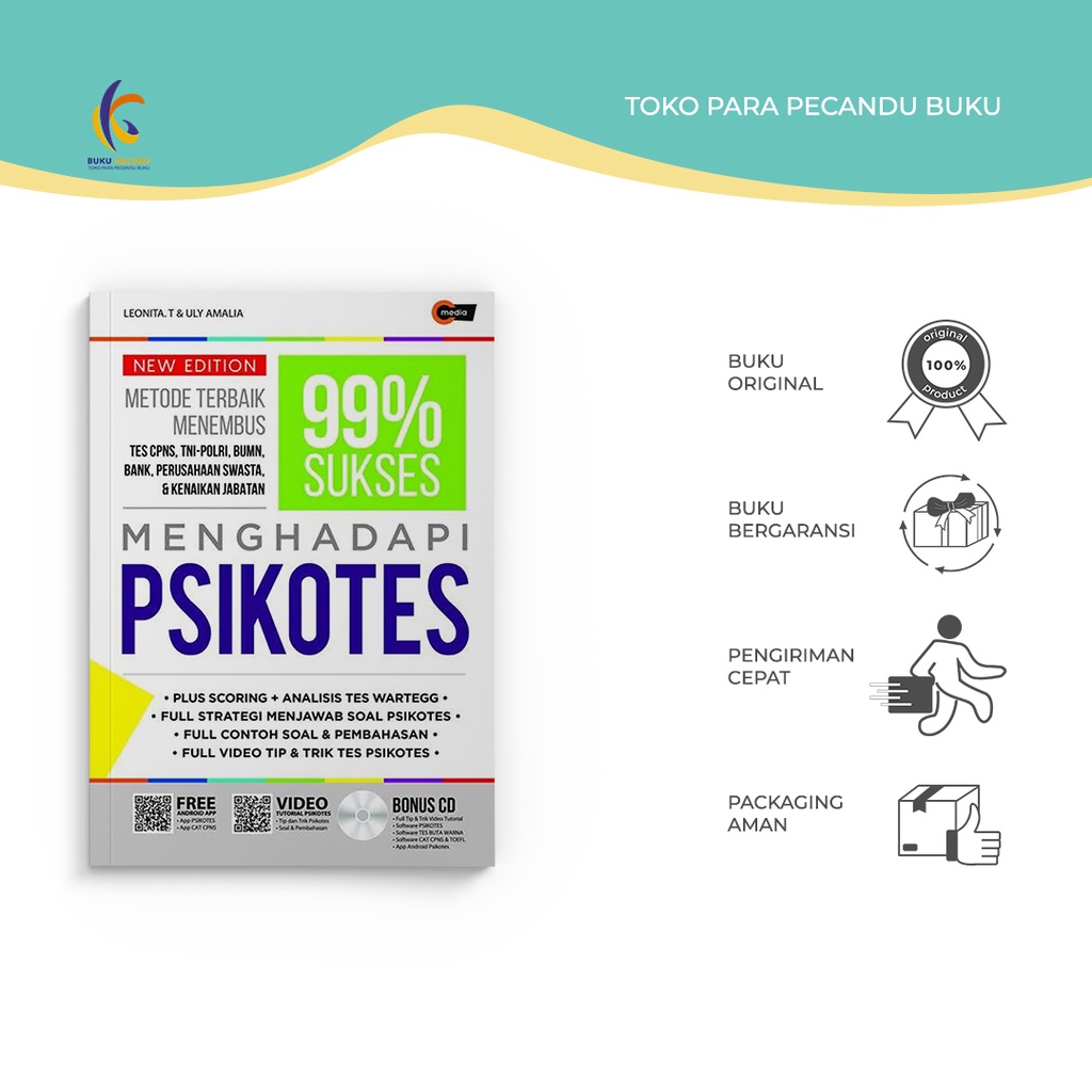 Buku Psikotes - New Edition 99% Sukses Menghadapi Psikotes +CD - Uly Amalia - CMedia - Bukukaluku