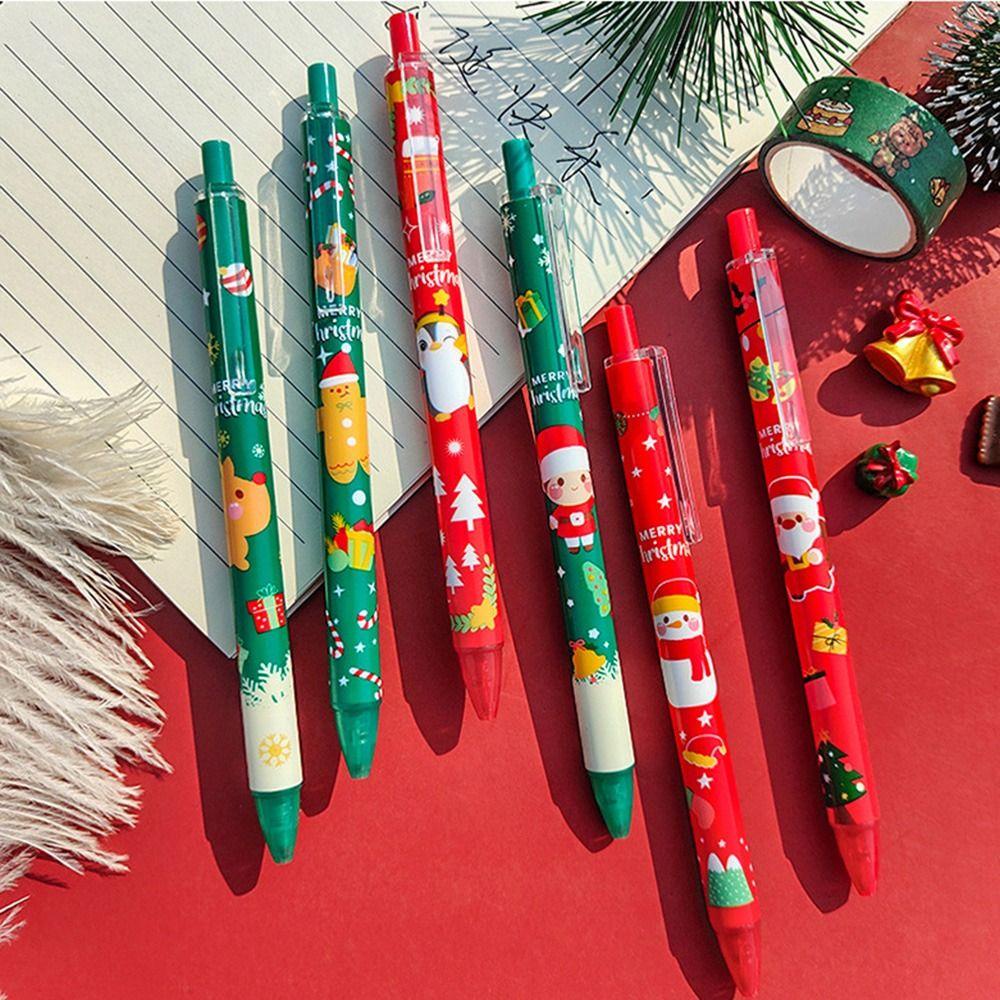 Nanas 6PCS /Set Gel Pen Set Perlengkapan Kantor Sekolah Hadiah Natal Siswa Tanda Tangan Pulpen