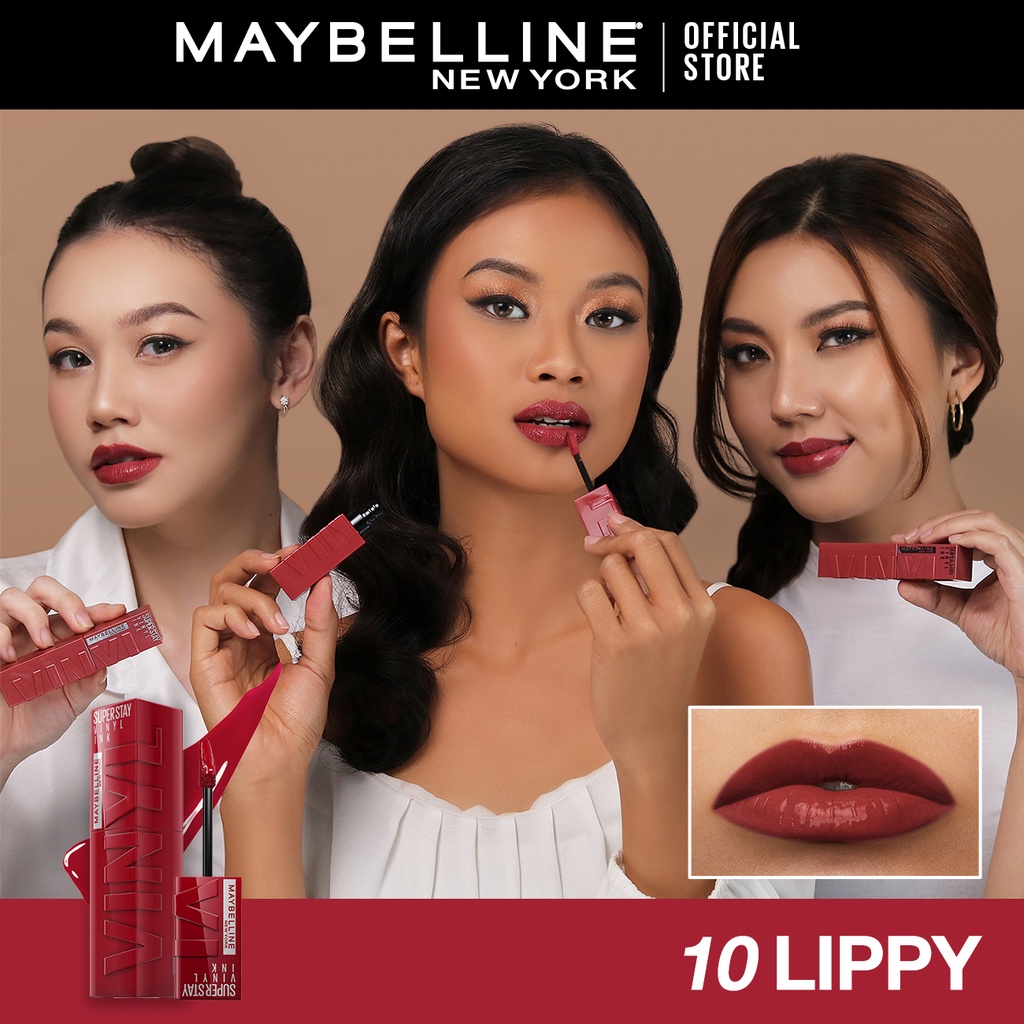 Maybelline Superstay Vinyl Ink 4.2ml - Liquid Lipstik Lipstick Make Up Lipcream Viral Ready Stock-10 Lippy