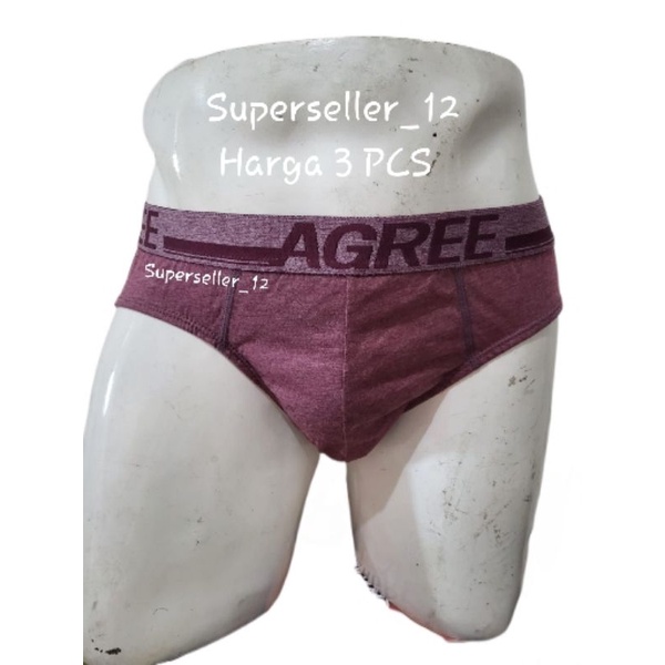 Celana dalam pria agree 2323 Harga 3 PCS