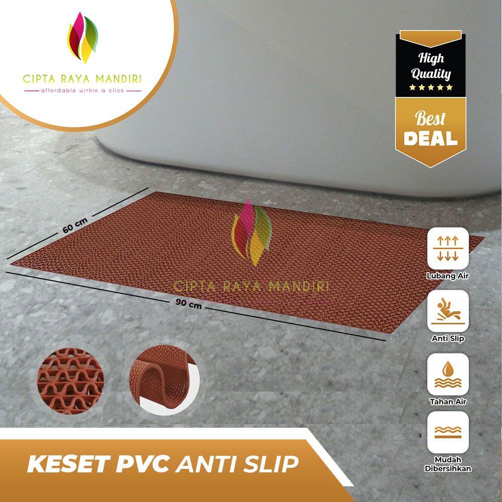 Keset Anti Slip PVC S Type Rumah Tebal 6mm 60 x 90cm / Keset Jaring