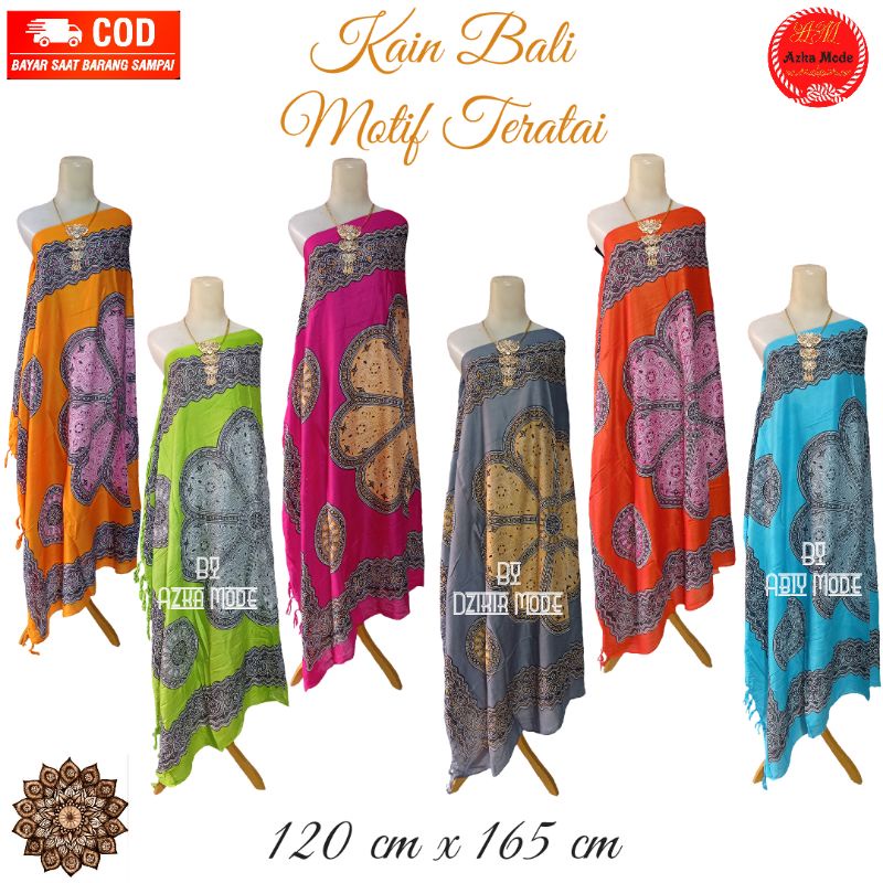 Jual Kain Bali Pantai Kain Bali Motif Teratai Baru Rumbai Standar Sarung Pantai Aksa Balizz