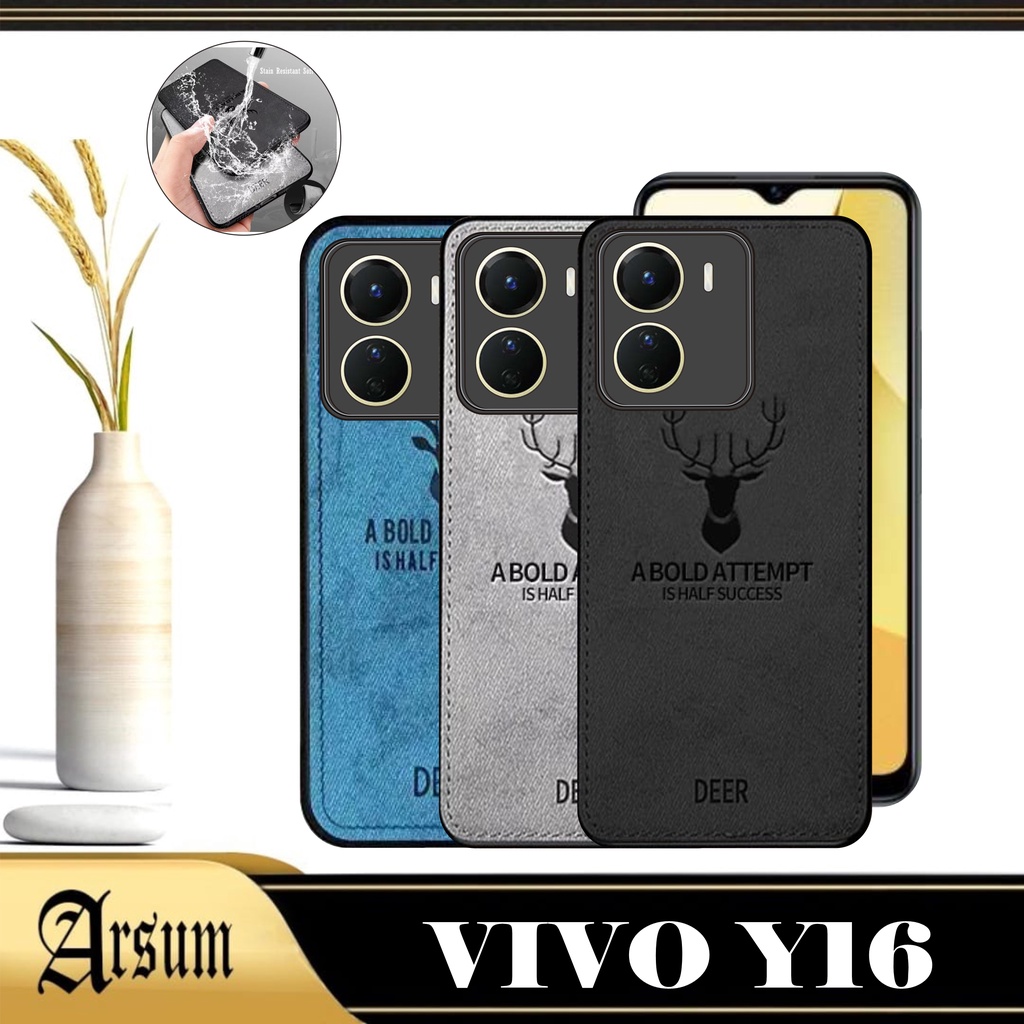 Promo Case DEER Vivo Y16 2022 Softcase Motif Jeans Casing Handphone