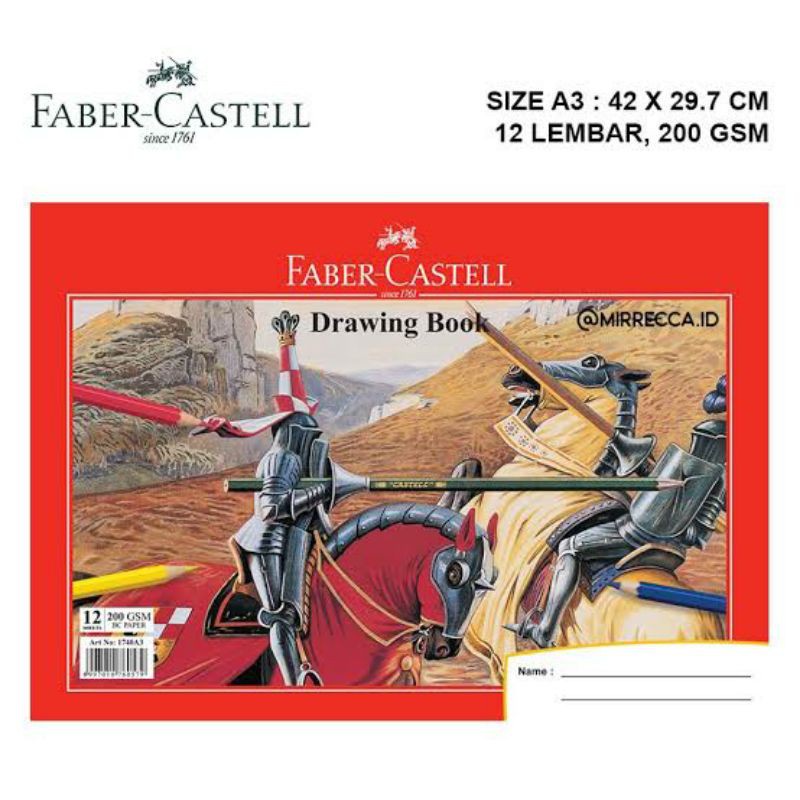 

Buku Gambar A3 200gsmx12Sheet Faber-Castell / Drawing Book A3 200gsmx12sheet Faber-Castell