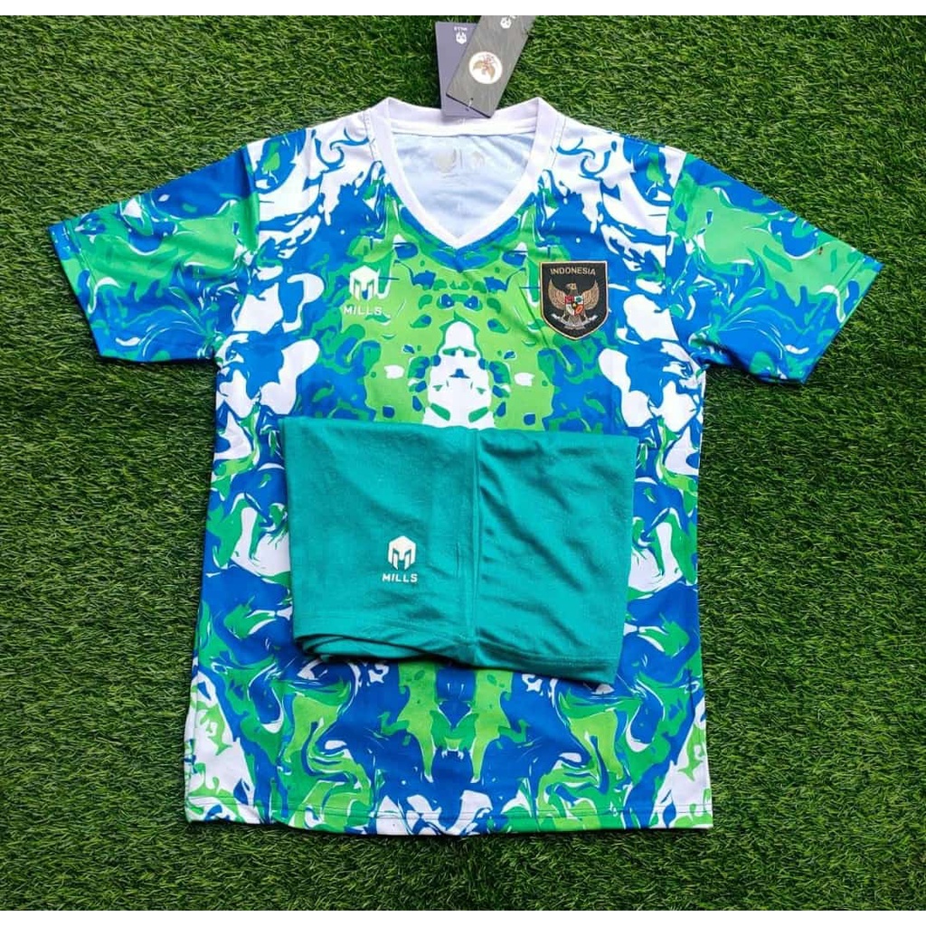 Setelan Stelan Celana Jersey Bola Grade Ori Timnas Training Hijau 2022 /2023 Dewasa  Ukuran S M L XL