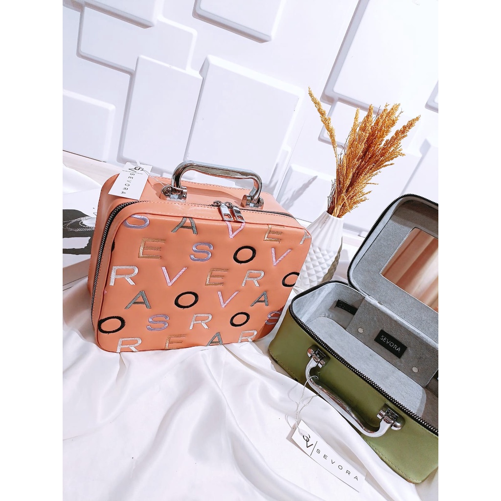 TAS SELEMPANG TAS MAKEUP SEVORA KODE S930 + ( DALAMAN BLUDRU )